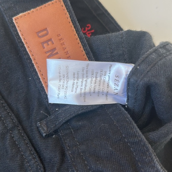 Sezane le Crop Black denim Jeans size 34  US 2 XS - Picture 9 of 9